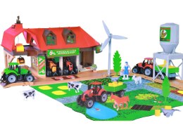 Zestaw Duża Farma Traktor z Przyczepą Akcesoria 48 Elementów
