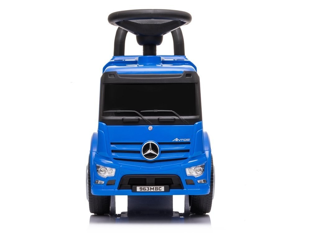 Jeździk Mercedes Antos 656 Niebieski Dźwięk Klakson Reflektory Światła
