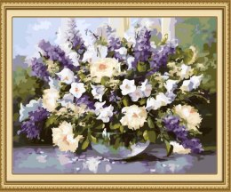 Malowanie po numerach obraz 40x50cm kwiatowy pejzaż