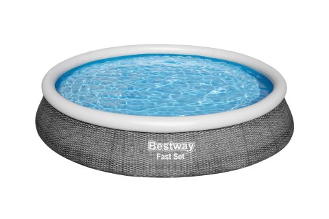 Bestway 57376 Basen rozporowy Fast Set z pompą filtracyjną Szary 3.96m x 84cm