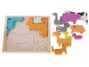 Puzzle układanka edukacyjna drewniana sorter dopasuj kształty zwierzęta