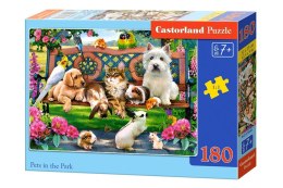 CASTORLAND Puzzle 180el. Pets in the Park - Zwierzęta w parku