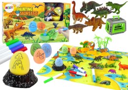 Zestaw Kreatywny DIY Dinozaury Jaja Do Malowania Transporter