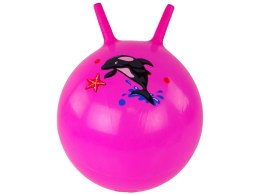 Piłka Do Skakania Skoczek 45 cm Różowy Z Delfinem