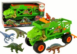 Auto Transporter Dinozaur Zielony Zestaw