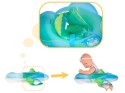 Kółko do pływania dla niemowląt koło pontonik dla dzieci dmuchany z siedziskiem z daszkiem L niebieskie max 11 kg 6-30miesięcy