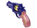 Pistolet Niebiesko - Różowy Revolver Broń Dźwięki Światła