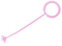 Hula hop na nogę skakanka piłka świecąca LED różowa