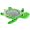 Mata wodna sensoryczna dmuchana dla niemowląt żółw zielona XXL 99x53 cm
