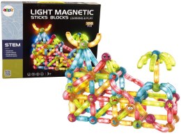 Świecąca Zjeżdżalnia Dla Kulek Klocki Magnetyczne 128 Elementów